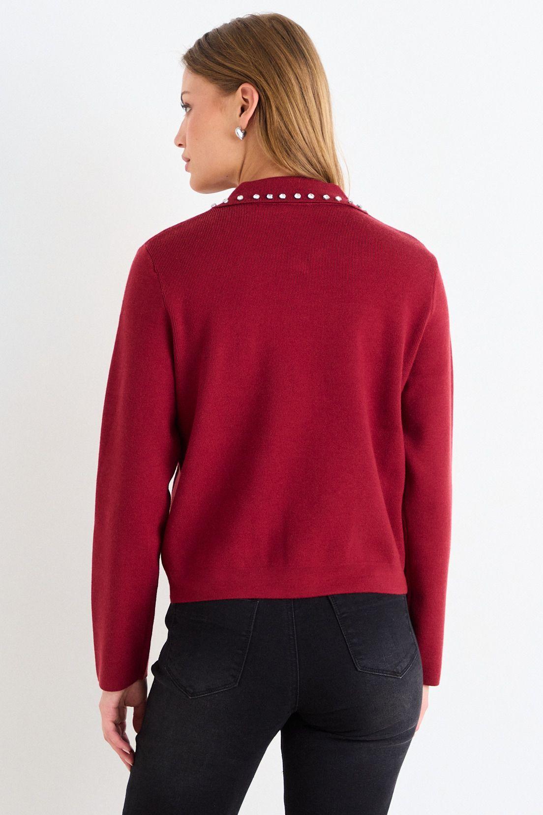 Trucker Cardigan Burdeos Ash 18007126005112-2