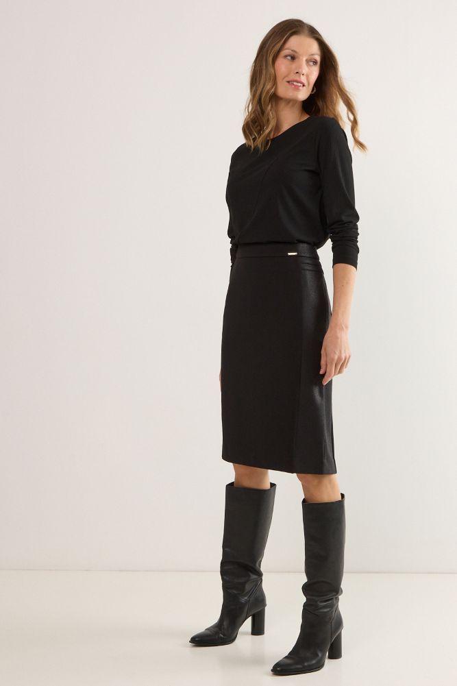 Falda Larga Negro Ma Griffe 12002225003102-1