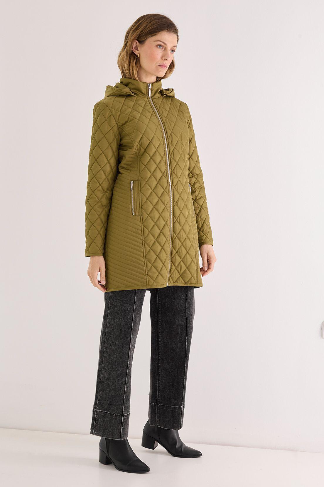 Parka Larga Con Gorro Desmontable verde musgo 17602125001107-4