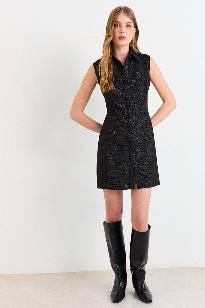 Vestido Camisero Negro Ash 13107225050102-3
