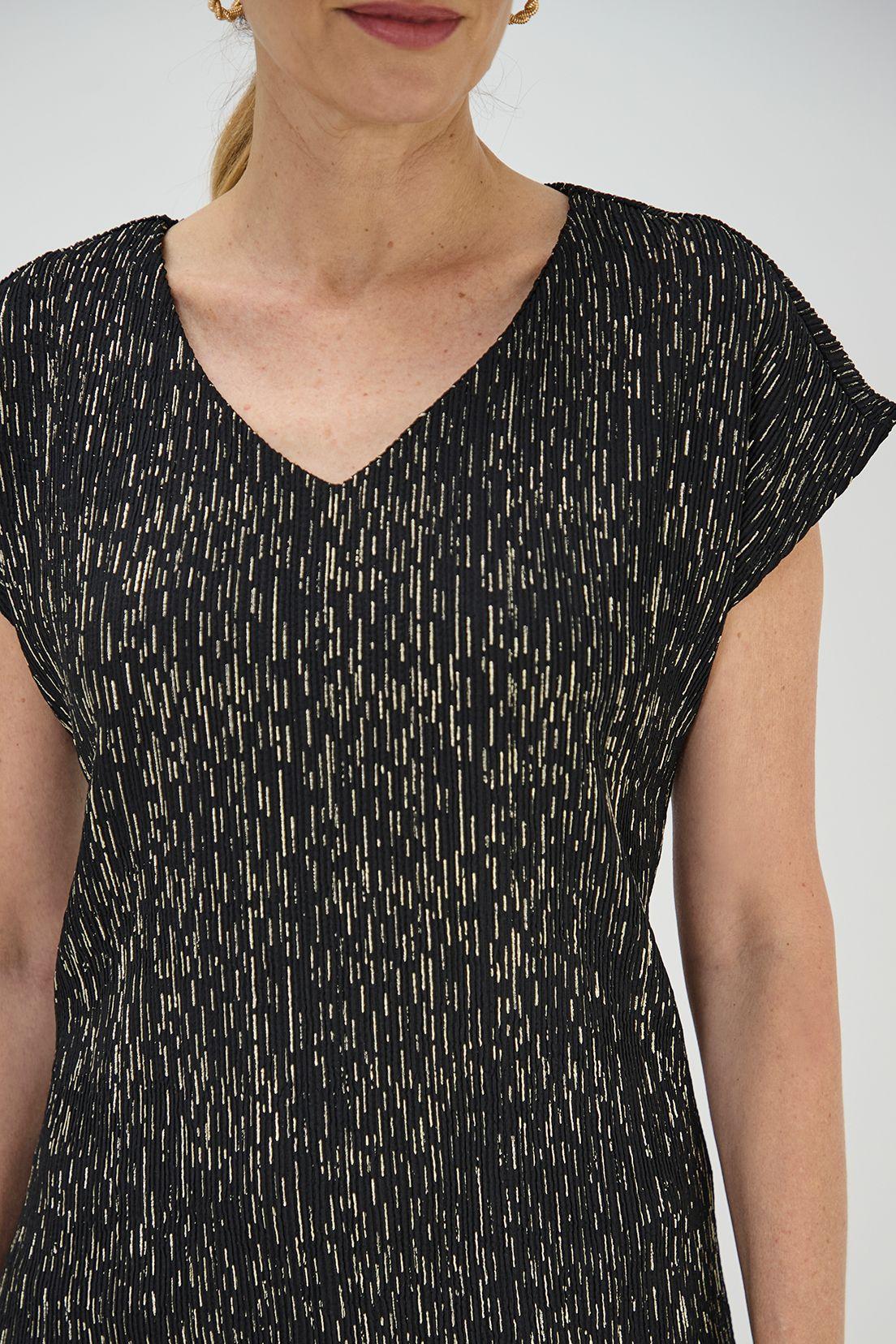 Vestido Textura Y Folia Negro Ma Griffe 13102125100102-1