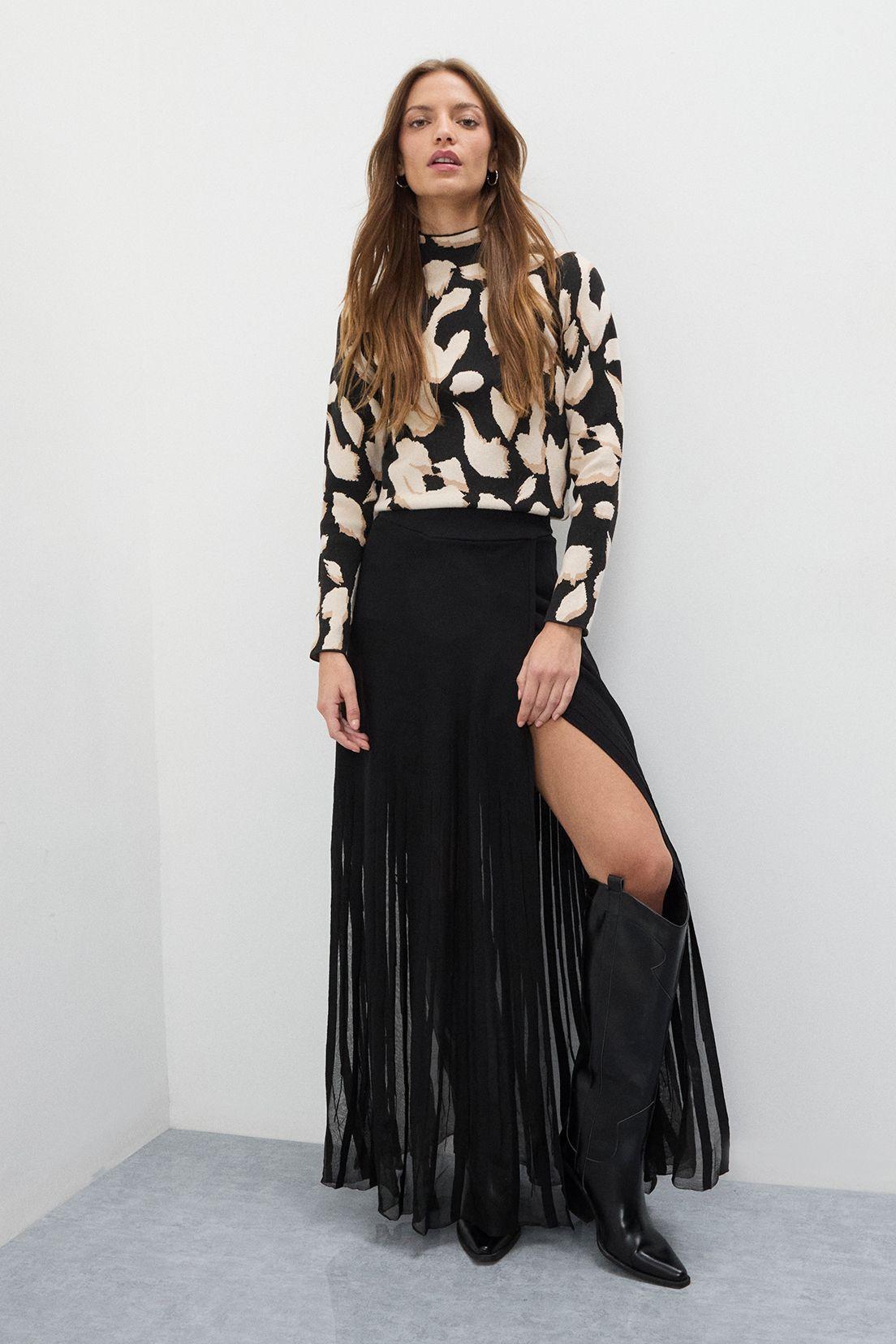 Falda Lisa Negro 12020125058102-1