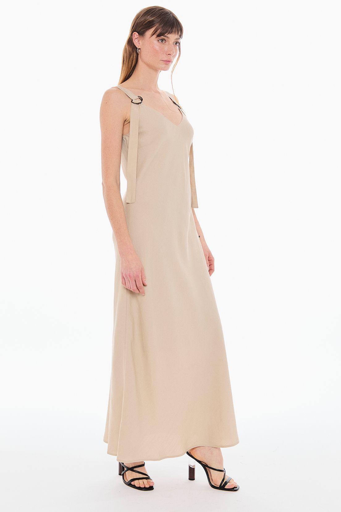 Vestido Liso Largo Beige Ash 13476224001106-2