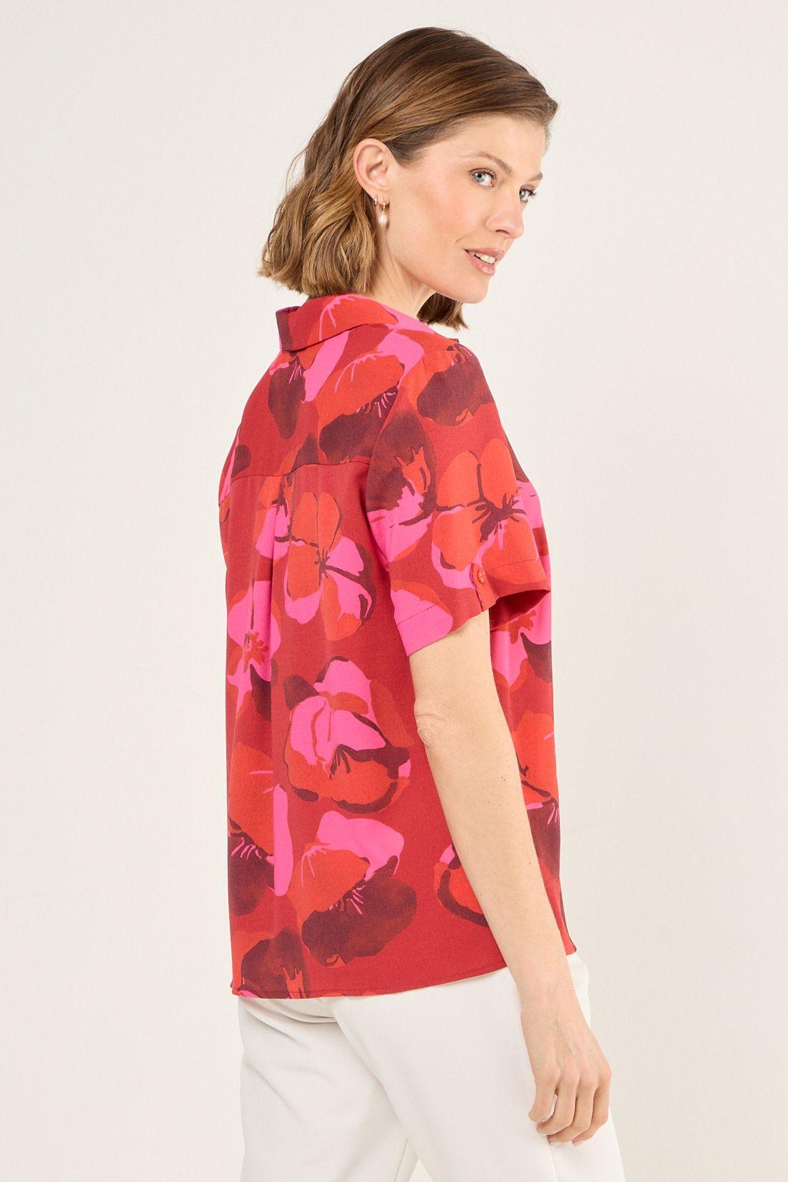 Blusa Estampada Camisera Rojo Ma Griffe 14102225006103-3