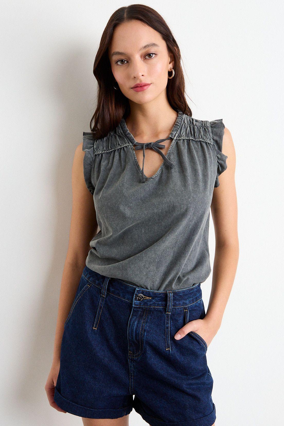 Polera Lisa Gris iO 14220126053163-0