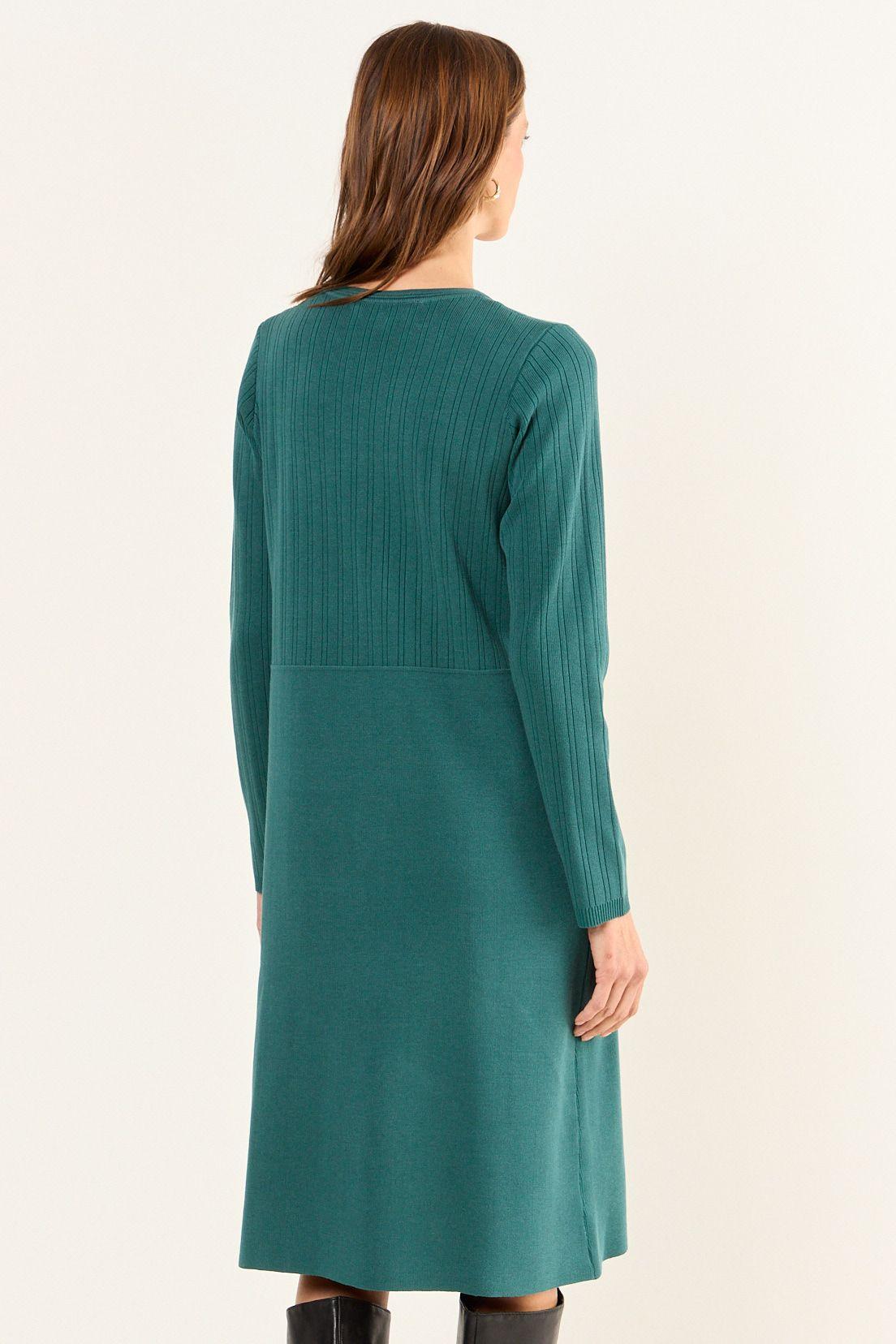 Vestido Tejido Verde Oliva Ma Griffe 13002126004107-2