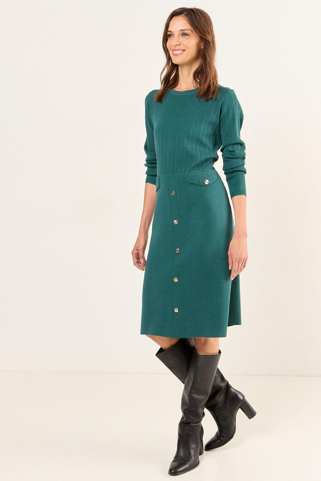 Vestido Tejido Verde Oliva Ma Griffe 13002126004107-4