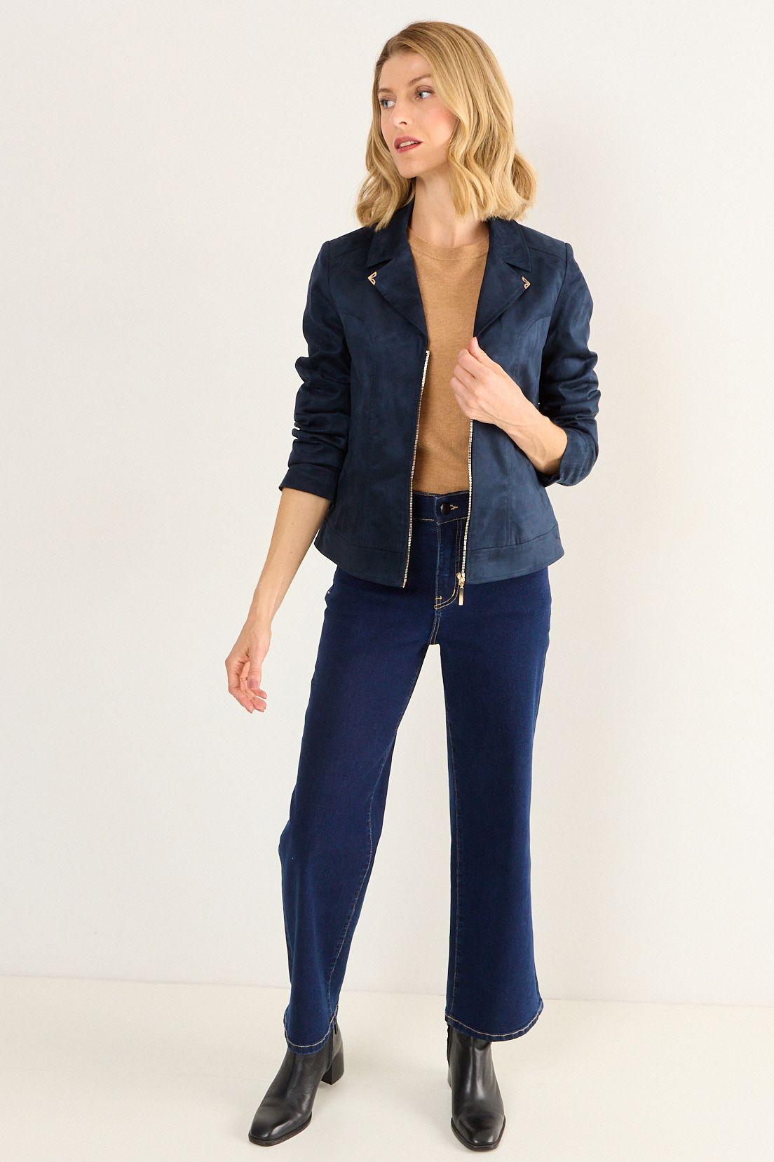 Chaqueta Suede Azul Ma Griffe 17502126054104-4