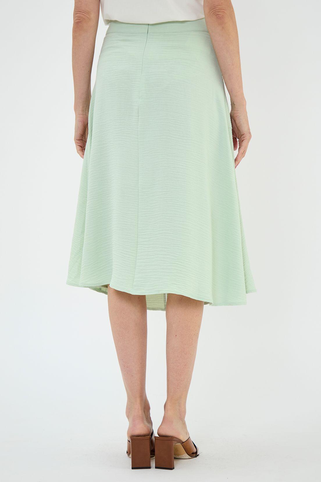 Falda Evase Con Plisados Verde Ma Griffe 12002224004117-4