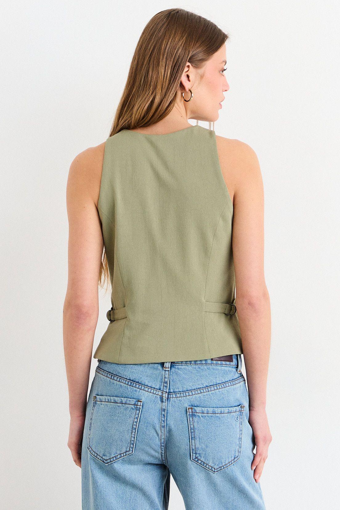 Polera Sin Mangas Verde Oliva iO 14220226062107-2