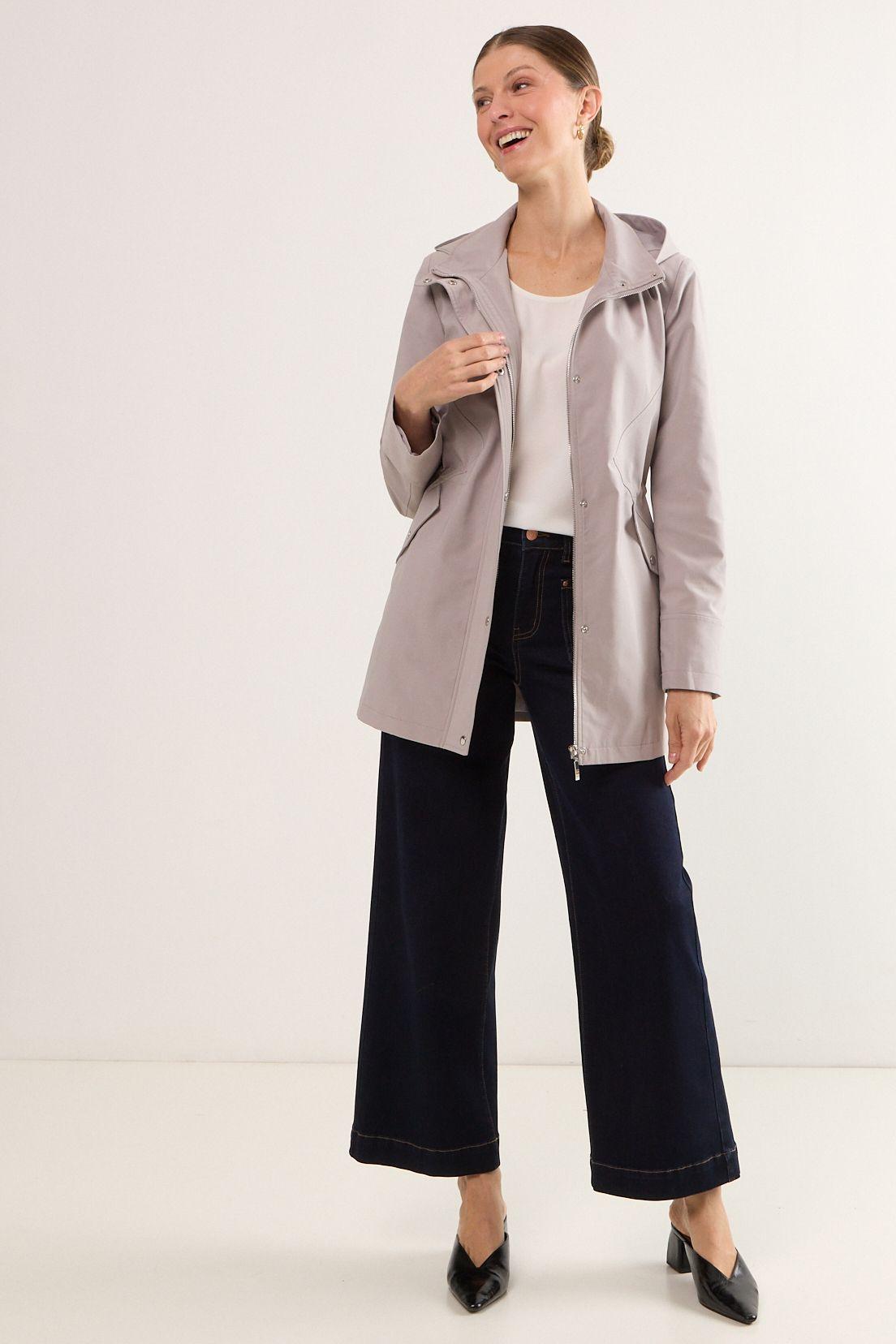 Trench Liso Gris Ma Griffe 17404225001113-3