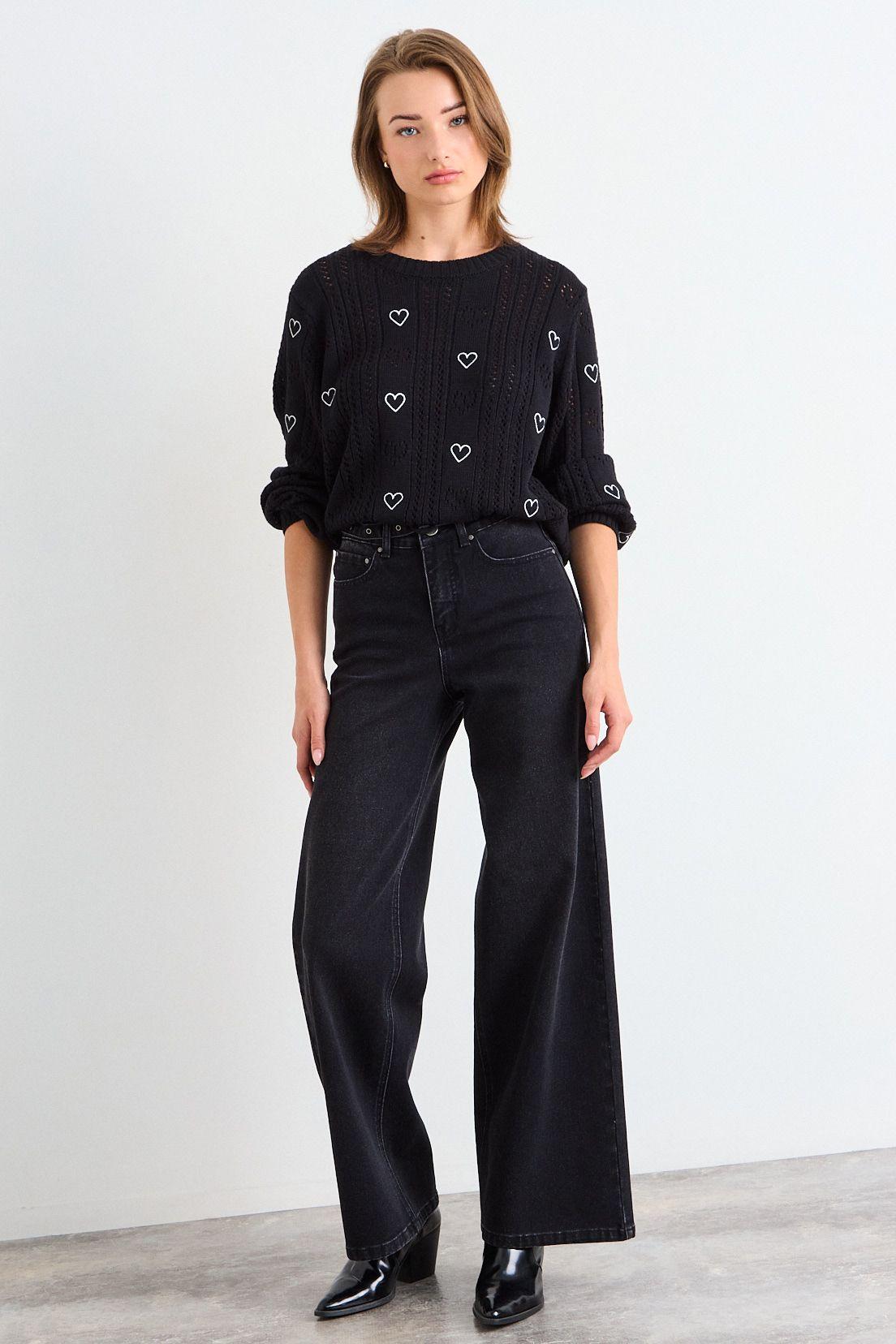 Sweater Liso Negro iO 18120126004102-3