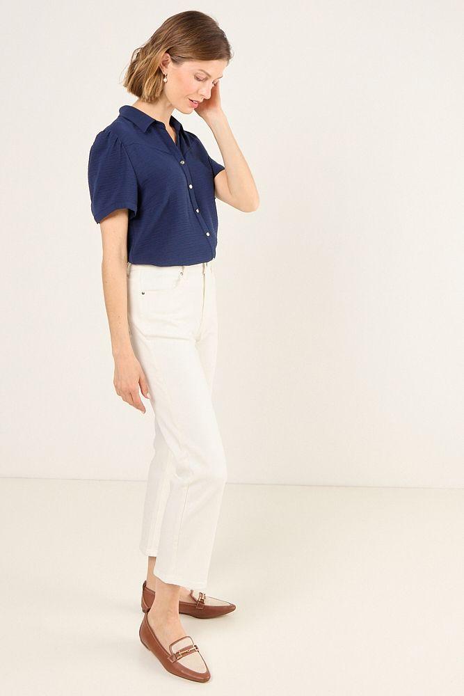 Blusa Lisa Azul Marino Ma Griffe 14004225005104-4