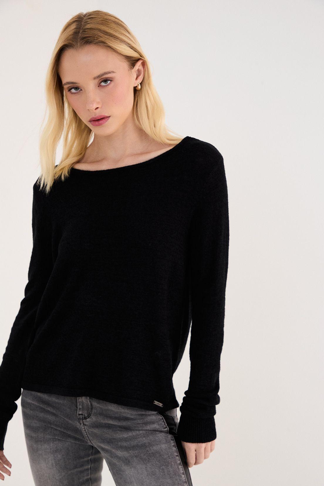 Sweater Liso Negro 18107125002102-0