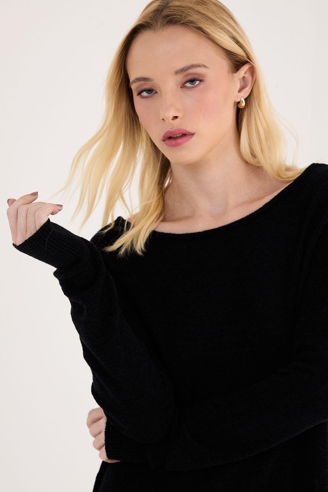 Sweater Liso Negro 18107125002102-4