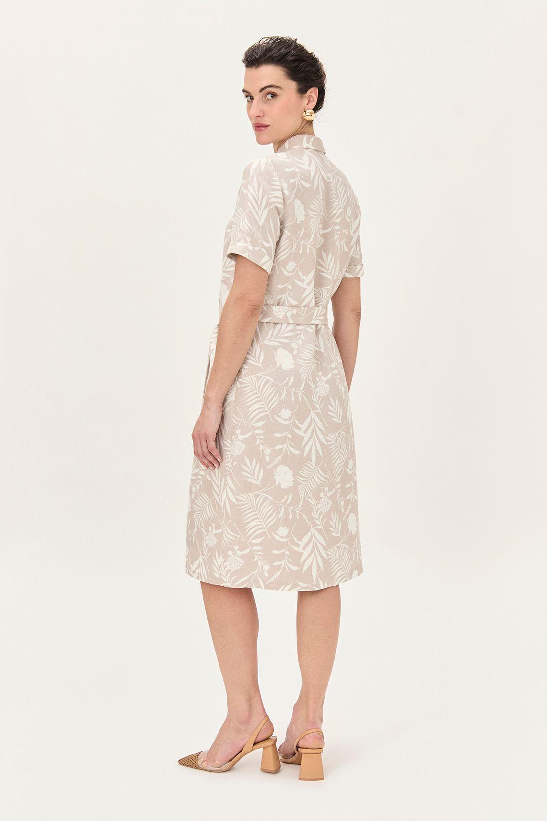 Vestido Camisero Estampado Beige Ma Griffe 13102224055106-3