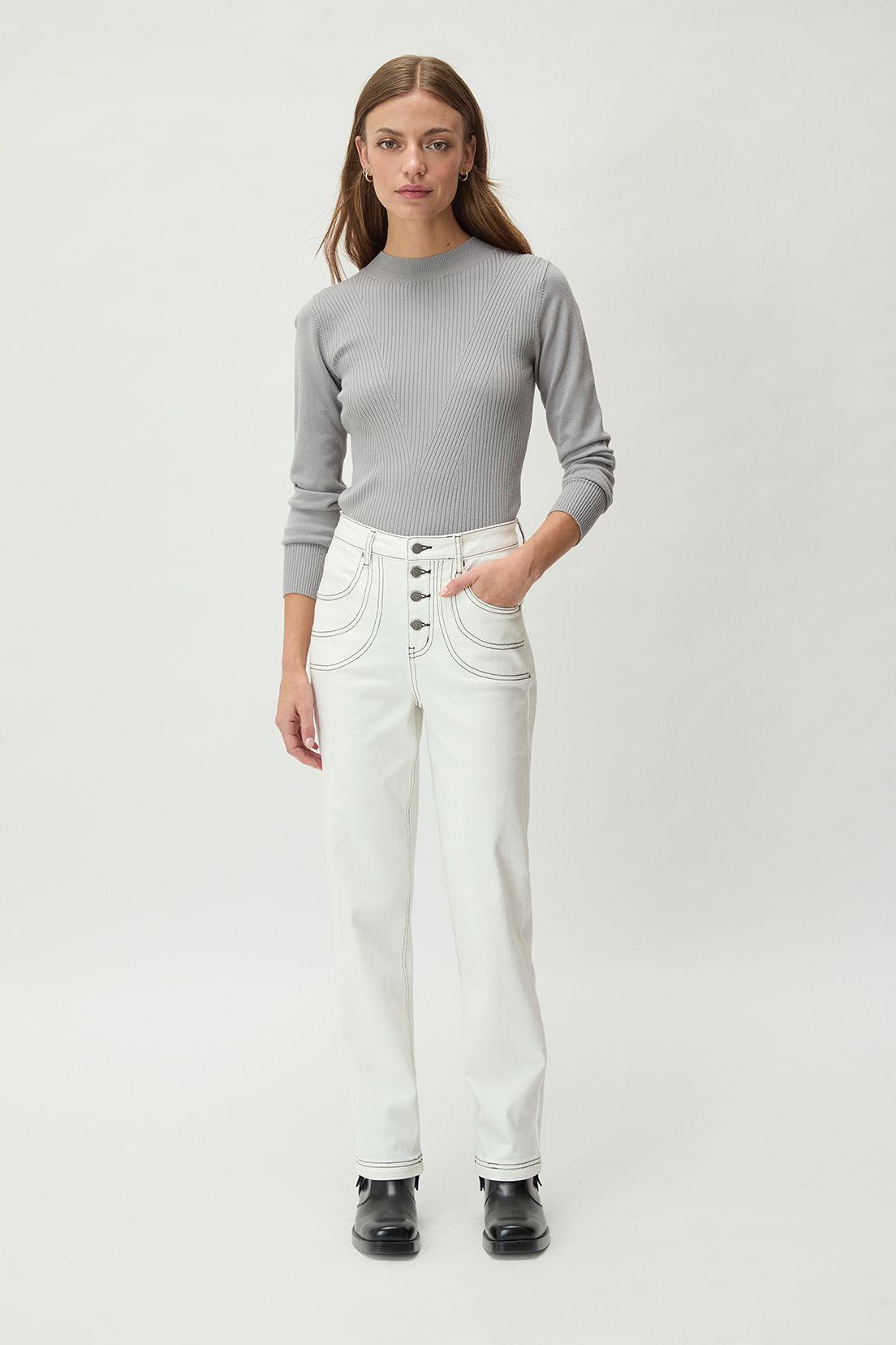 Sweater Liso Gris 18120125015113-1