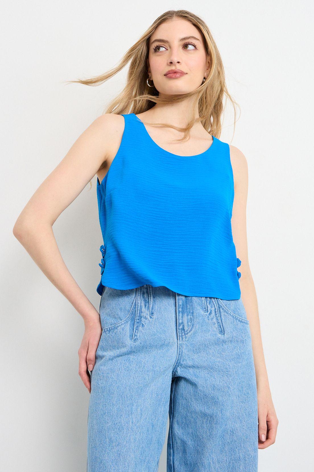 Blusas Sin Manga Azul iO 14020225003134-0
