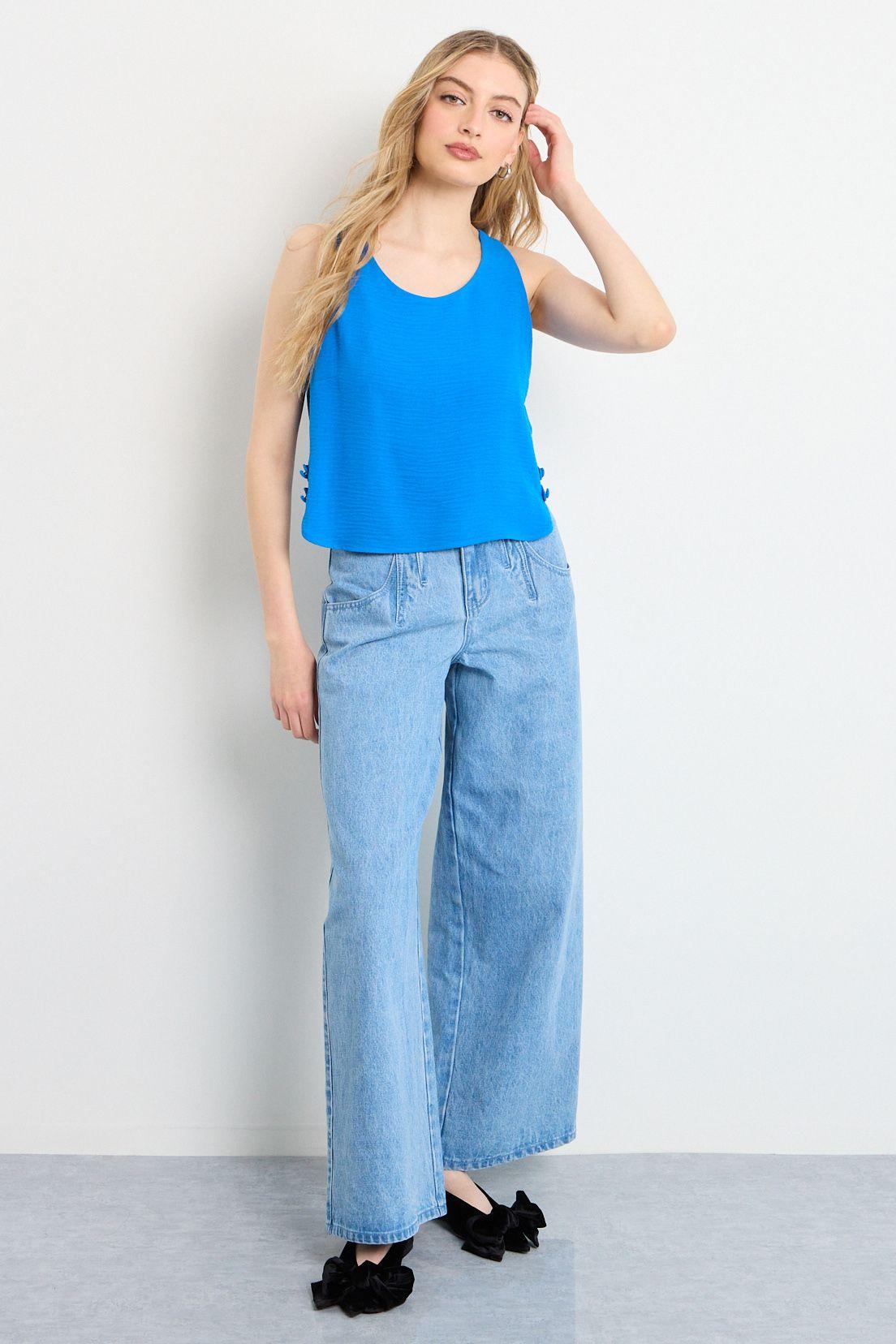 Blusas Sin Manga Azul iO 14020225003134-4