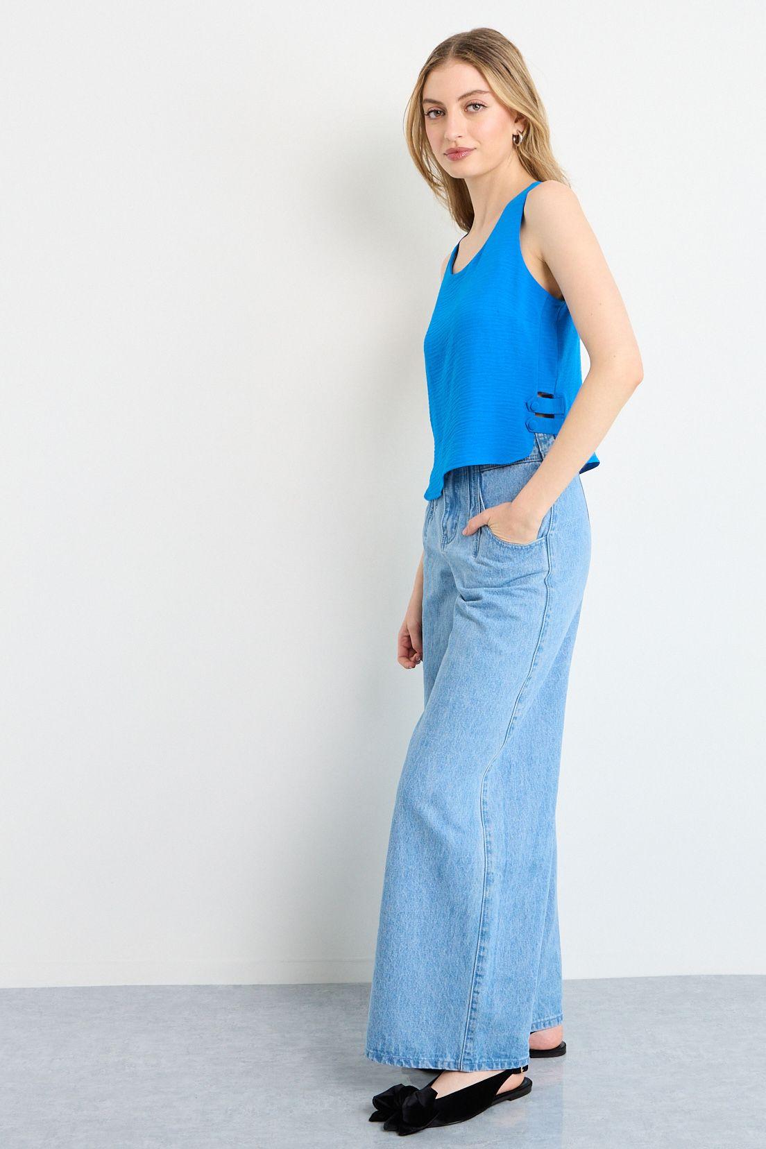 Blusas Sin Manga Azul iO 14020225003134-4