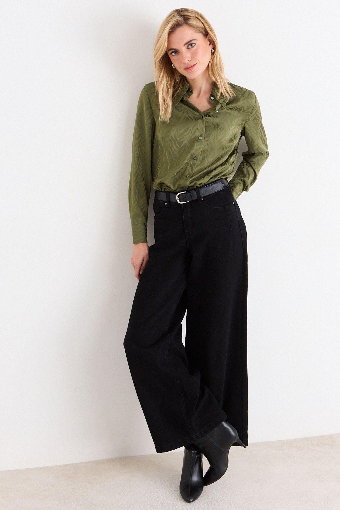 Blusa Camisera Verde Oliva Ash 14007226003107-4