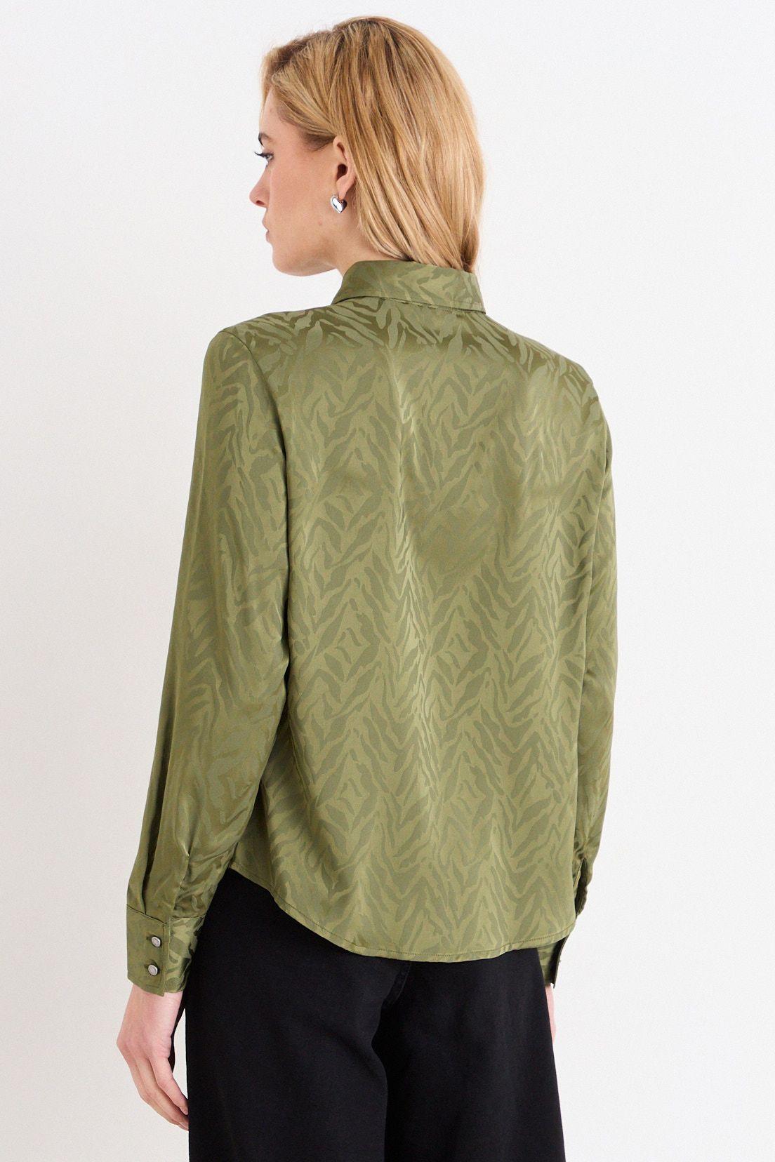 Blusa Camisera Verde Oliva Ash 14007226003107-2