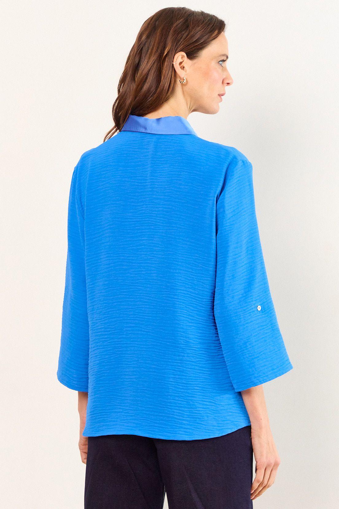 Blusas Manga Larga Azul Ma Griffe 14002226055134-2