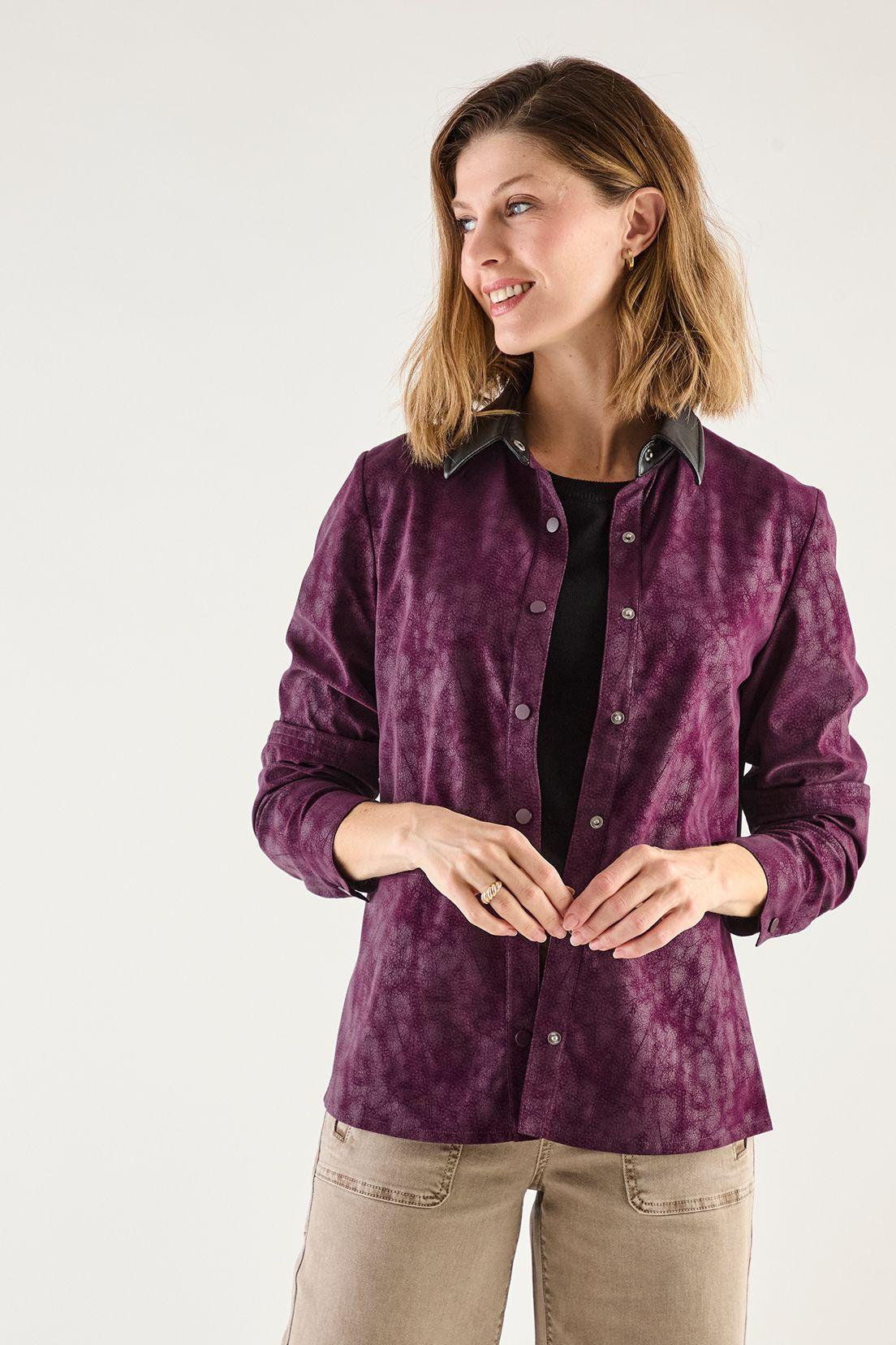 Chaqueta Camisera Bicolor Burdeo 17502125004112-1