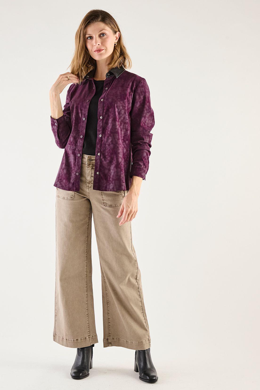 Chaqueta Camisera Bicolor Burdeo 17502125004112-3