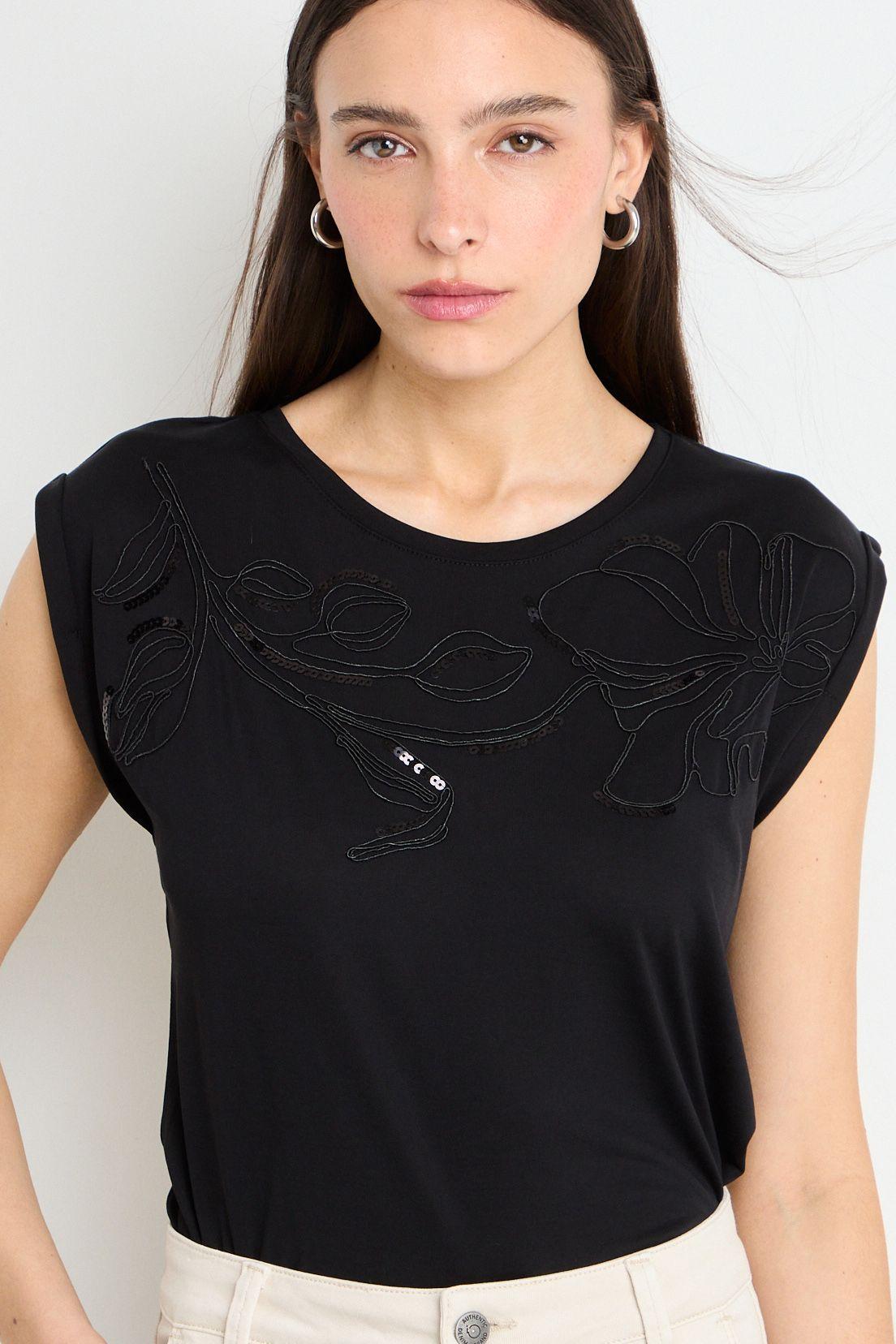 Polera Manga Corta Negra iO 14620225006102-1