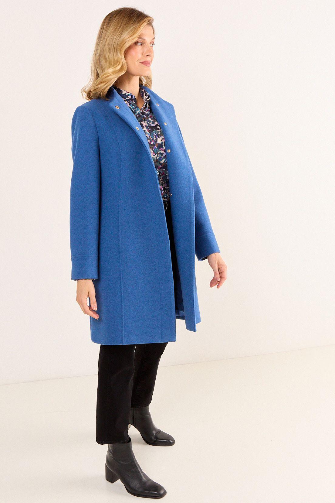 Chaqueton Lana Cuello Alto Azul Ma Griffe 17202126057224-2