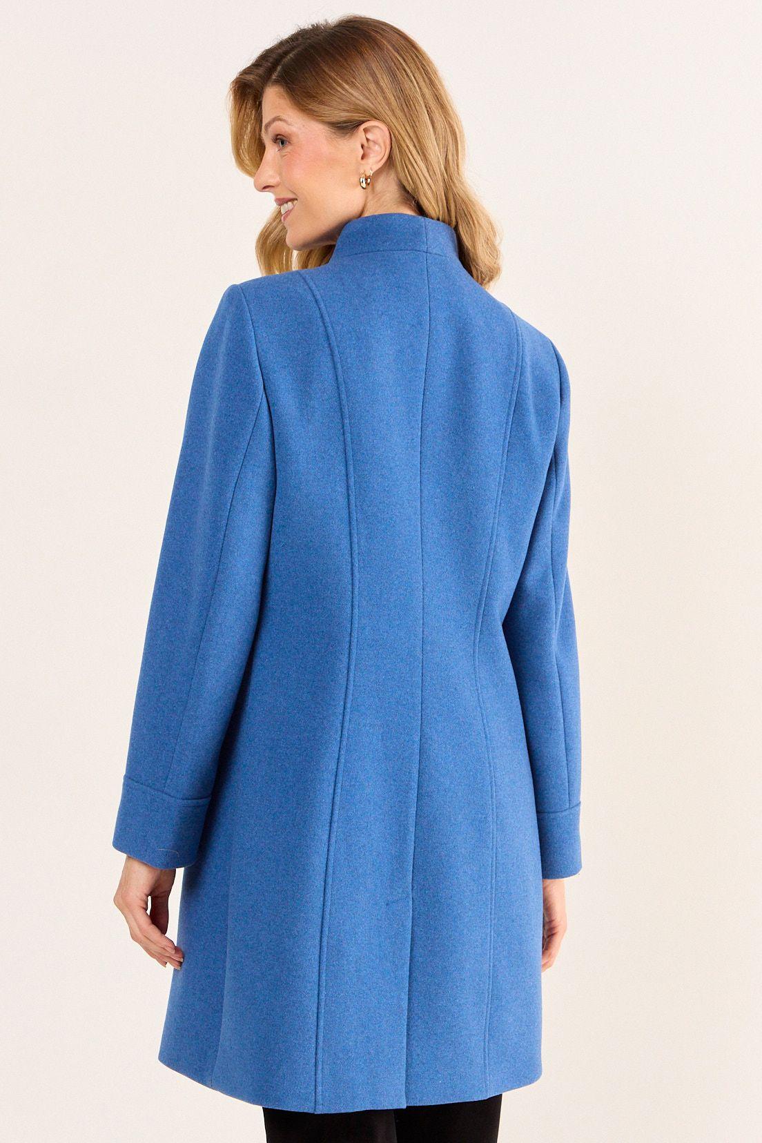 Chaqueton Lana Cuello Alto Azul Ma Griffe 17202126057224-4