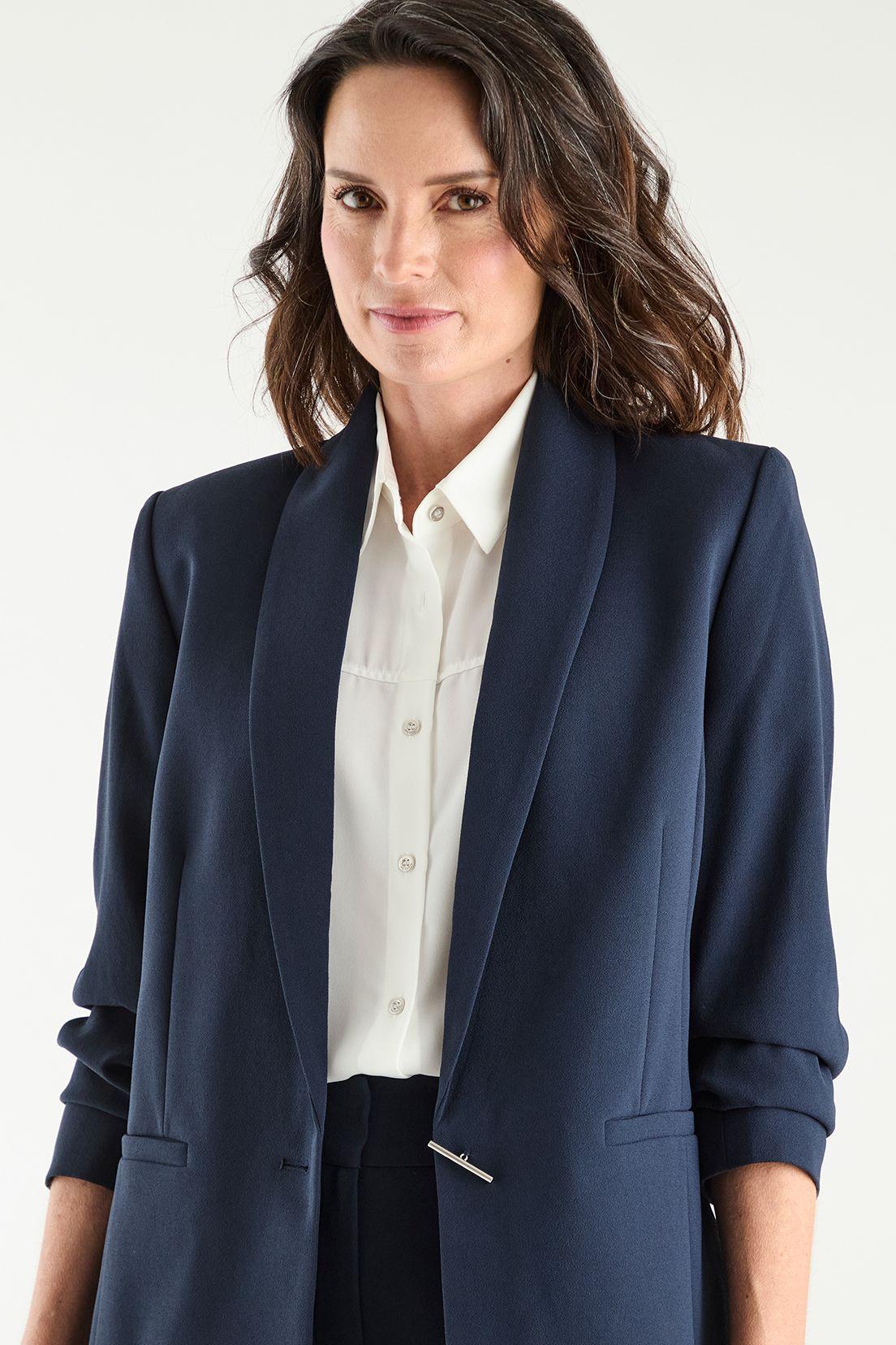 Blazer Solapa Continua Azul Ma Griffe 16002125051104-1