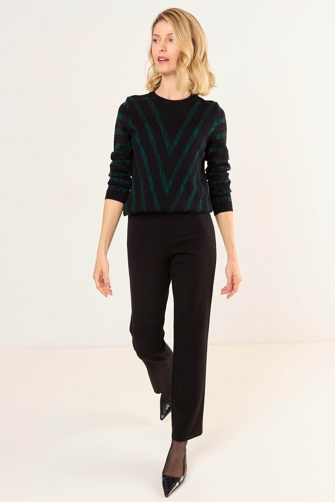 Tejido De Fantasia  Cuello Alto Negro Ma Griffe 18702126003102-4