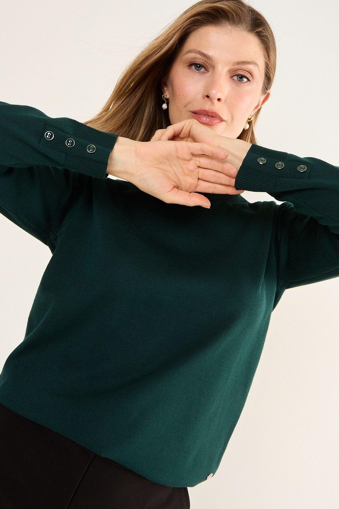 Sweater Liso Verde Oliva Ma Griffe 18102126200107-0