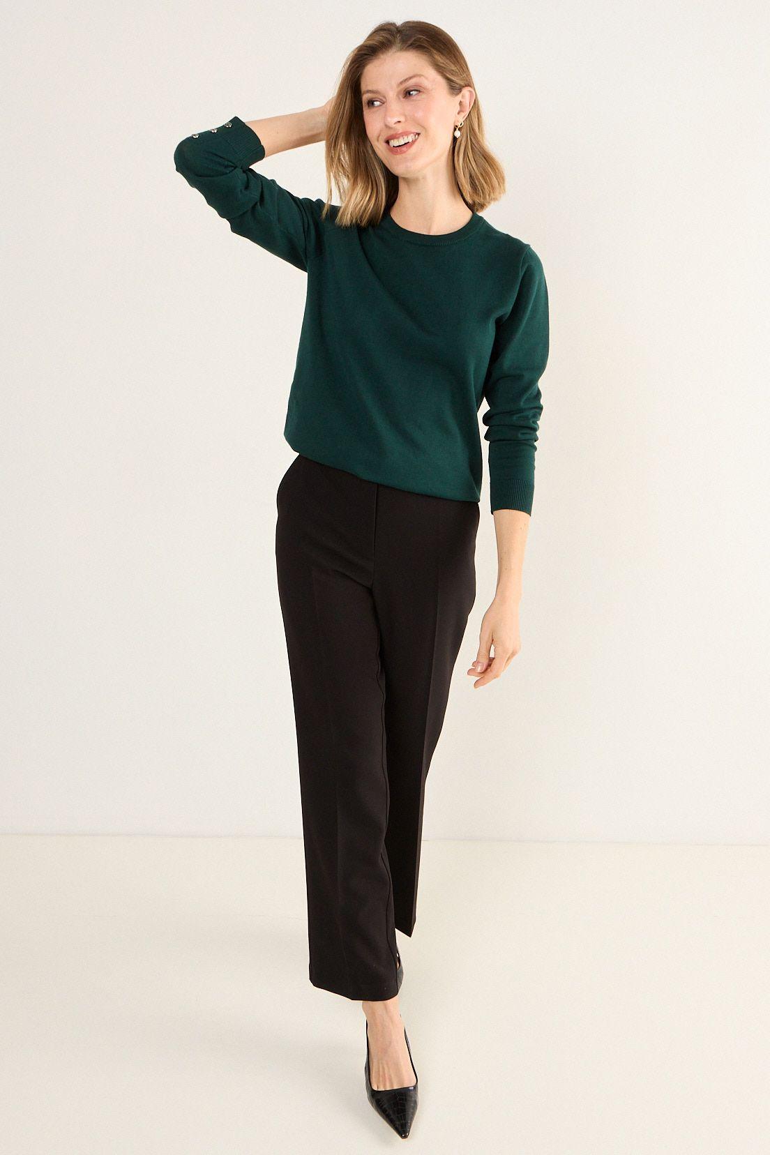 Sweater Liso Verde Oliva Ma Griffe 18102126200107-4