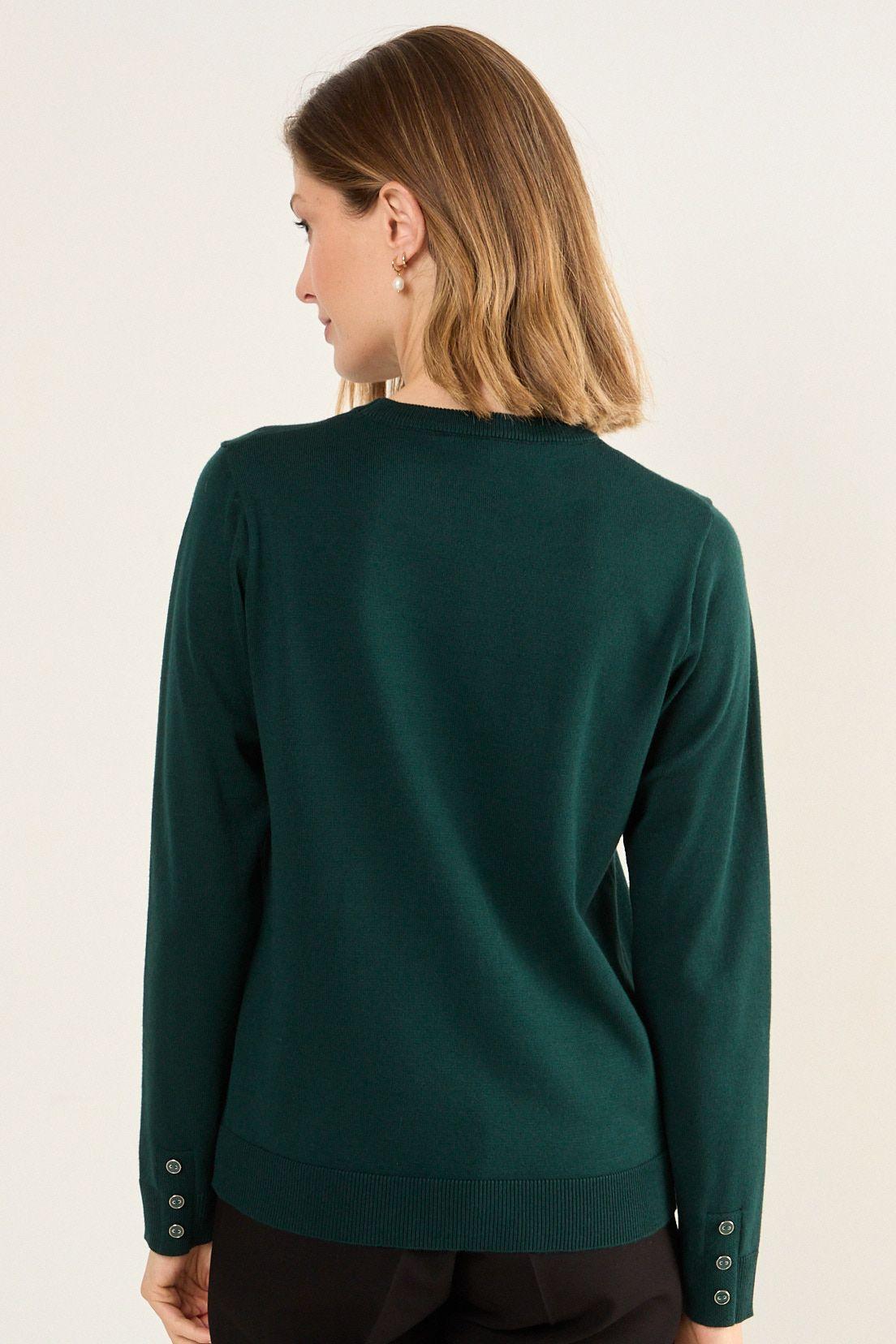 Sweater Liso Verde Oliva Ma Griffe 18102126200107-2