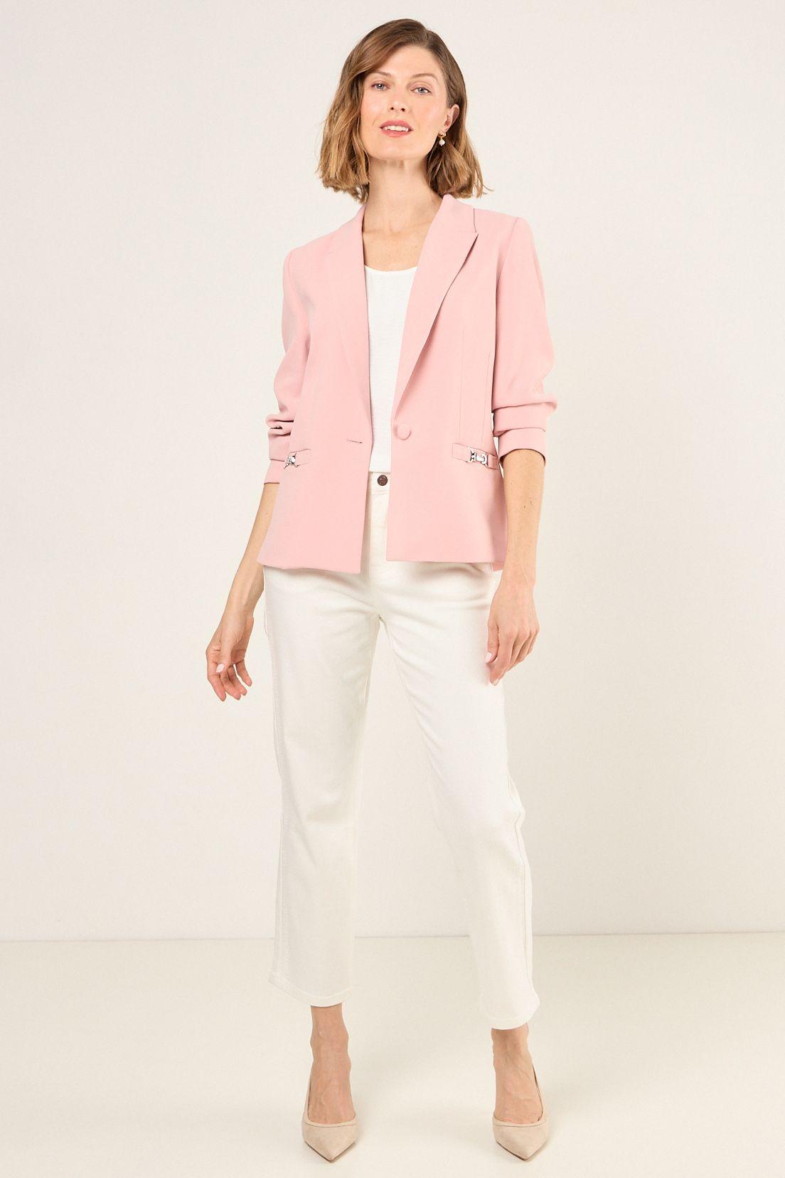 Blazer Liso Rosa Ma Griffe 16004225010123-3