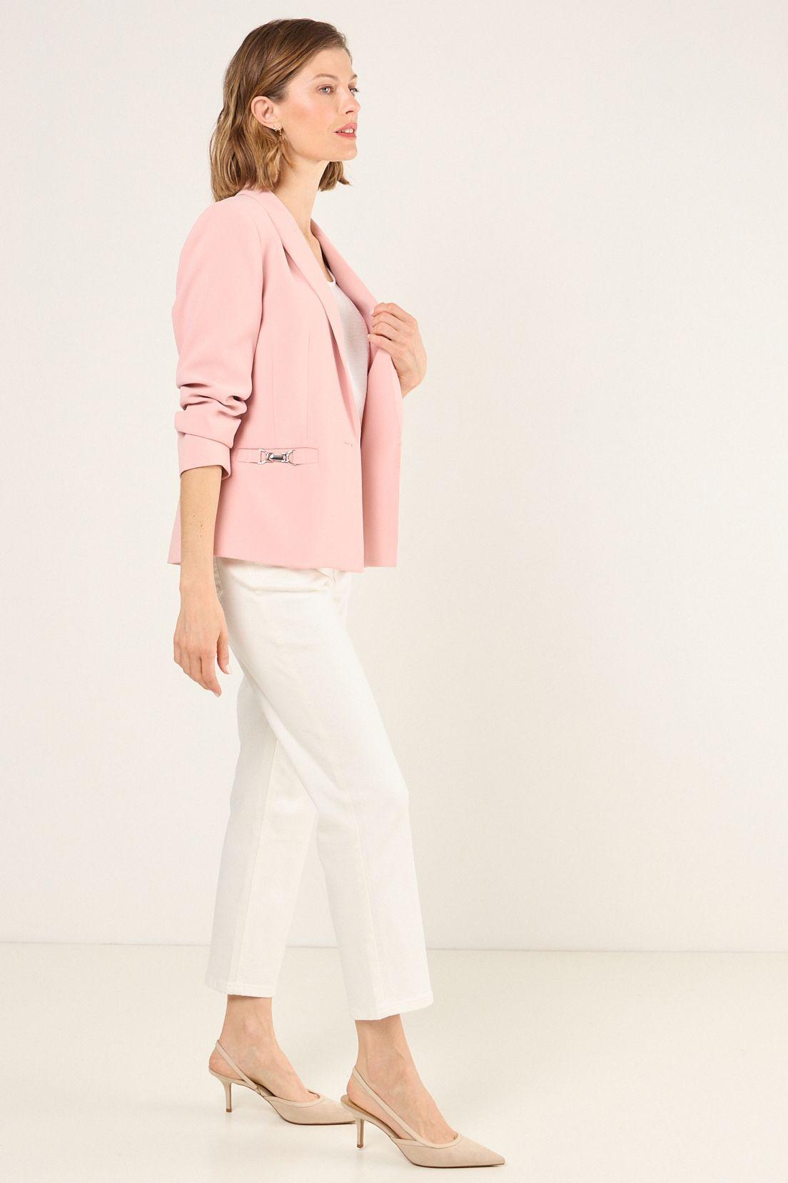 Blazer Liso Rosa Ma Griffe 16004225010123-4