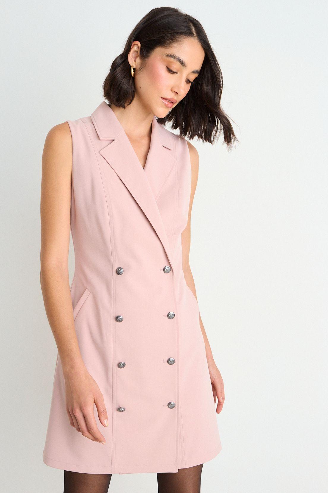 Vestido Corto Liso Rosa Ash 13007126004123-0