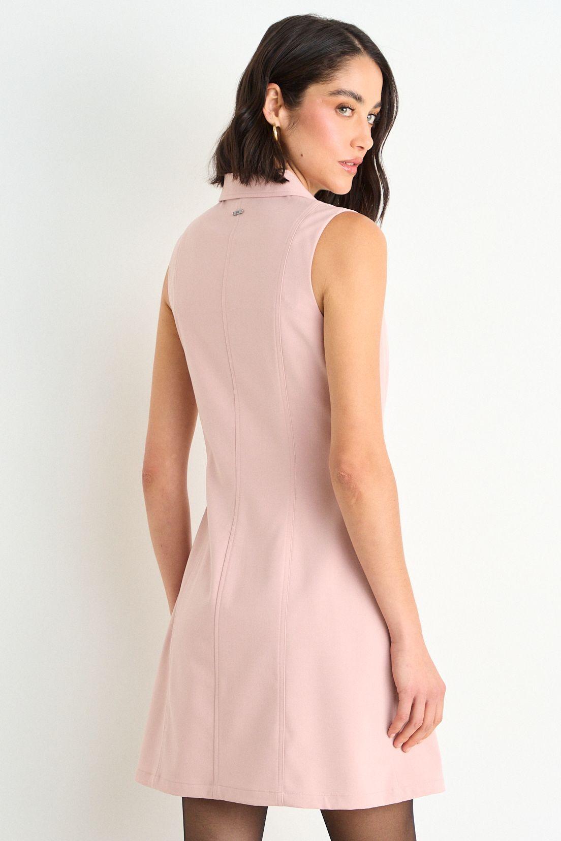 Vestido Corto Liso Rosa Ash 13007126004123-2