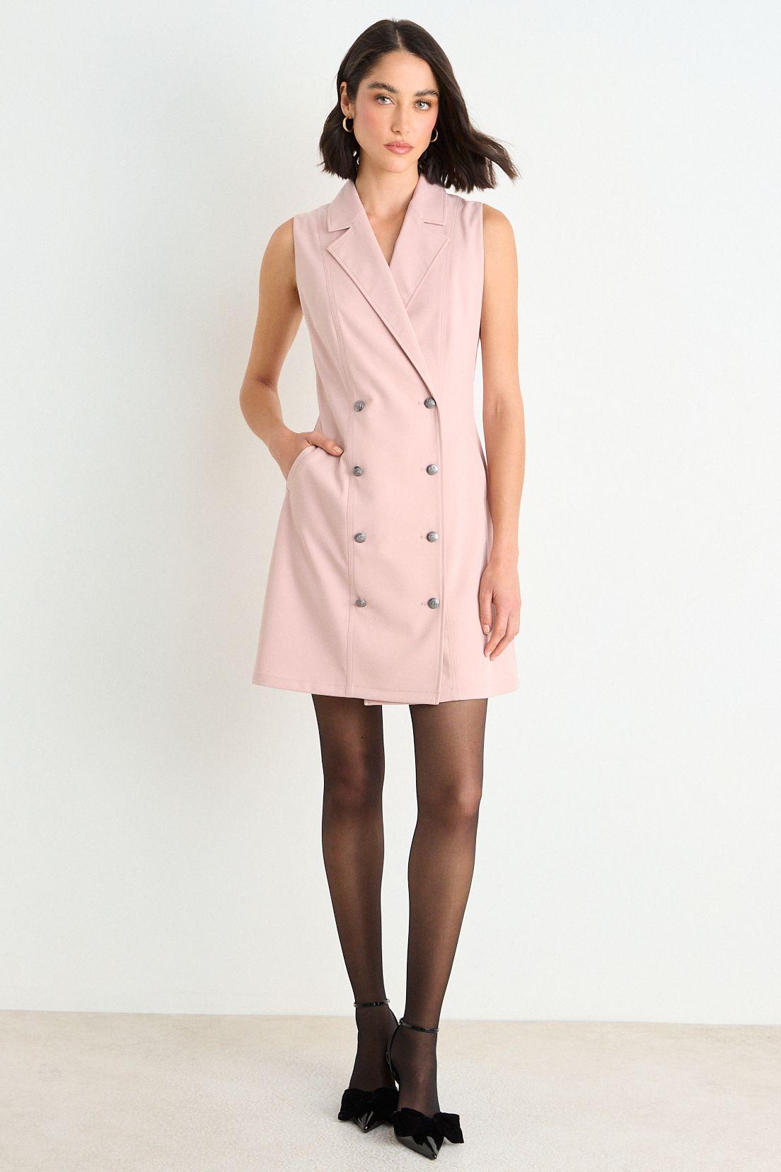 Vestido Corto Liso Rosa Ash 13007126004123-3