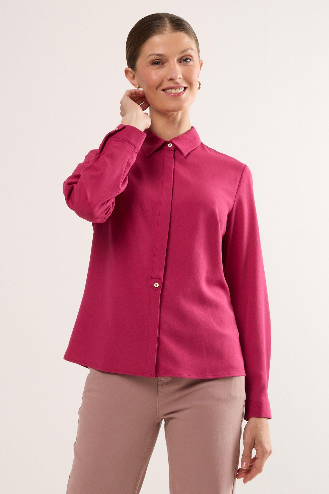Blusas Manga Larga Fucsia Ma Griffe 14002225050116-0