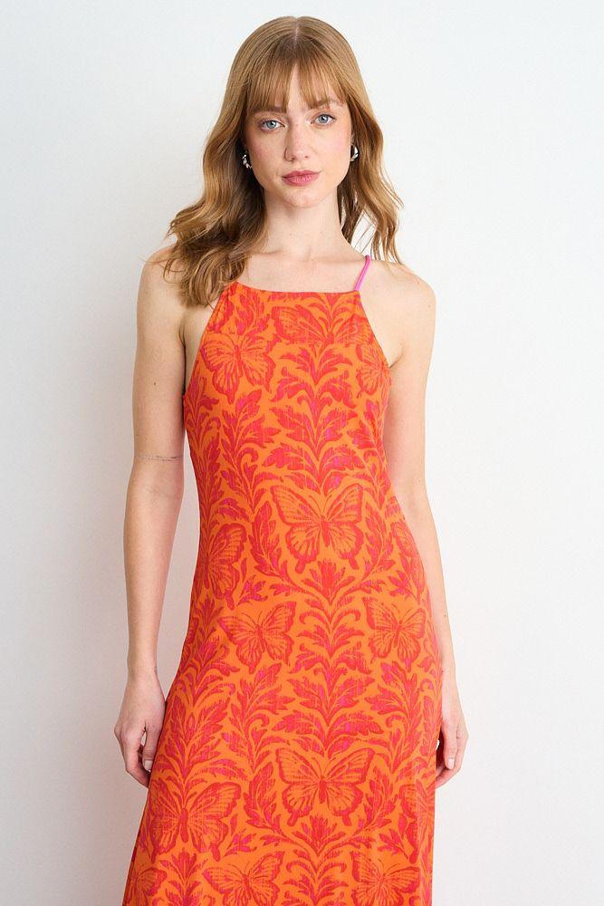 Vestido Fantasia Largo Naranjo iO 13520225056114-2