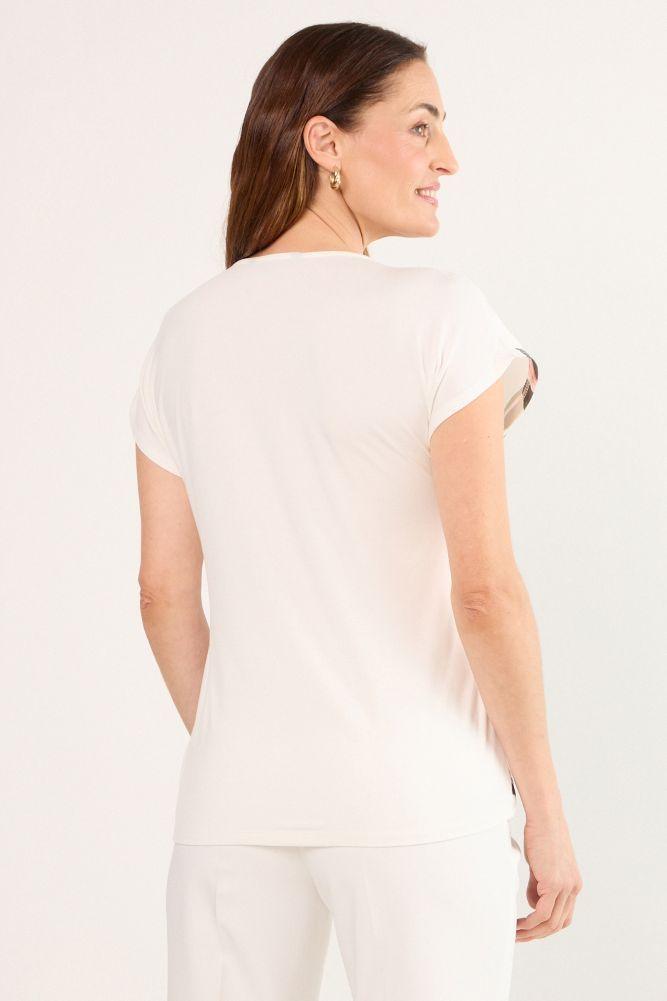Polera Manga Corta Blanco Ma Griffe 14602225053101-2