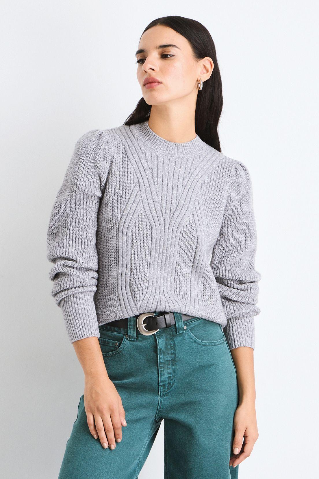 Sweater Liso Gris 18120125052113-0