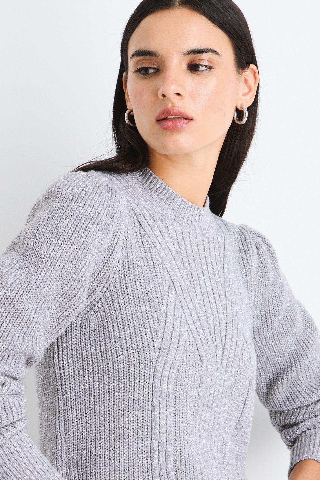 Sweater Liso Gris 18120125052113-1