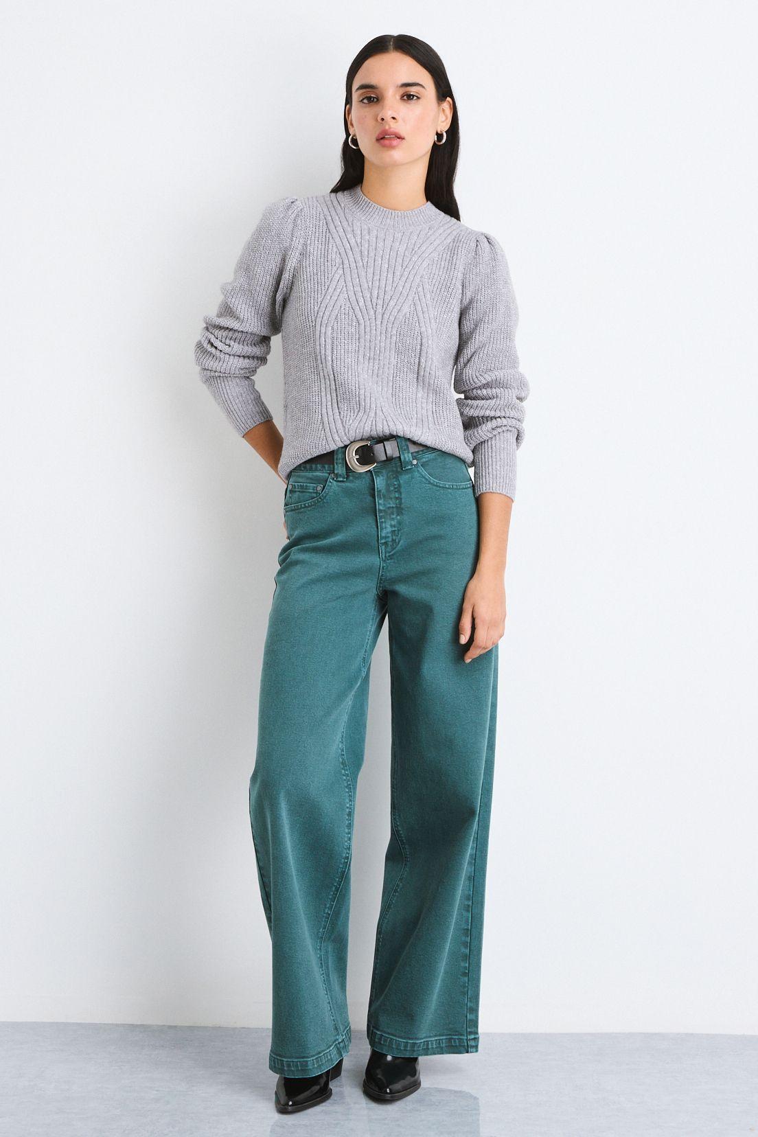 Sweater Liso Gris 18120125052113-2