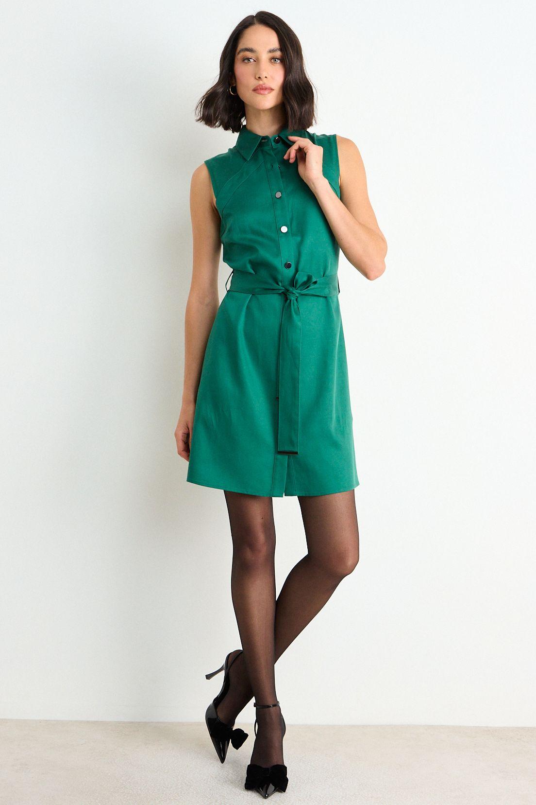 Vestido Liso Verde Oliva Ash 13007126050107-3