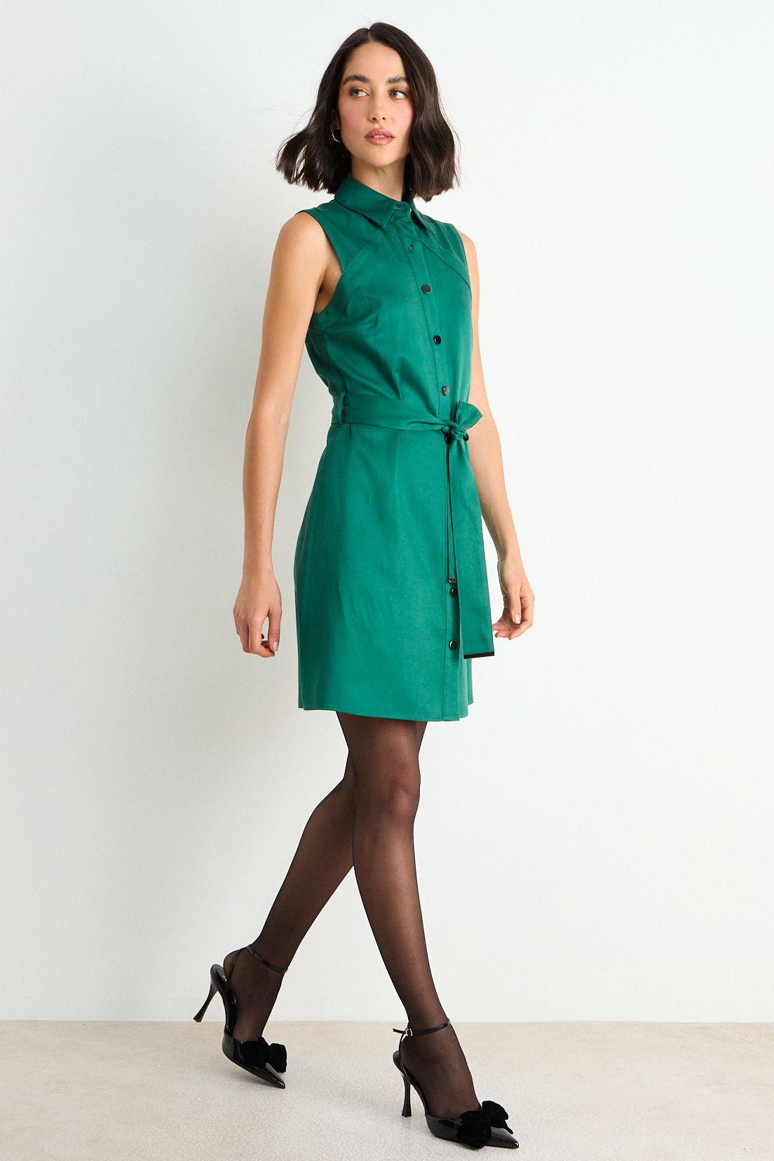Vestido Liso Verde Oliva Ash 13007126050107-4